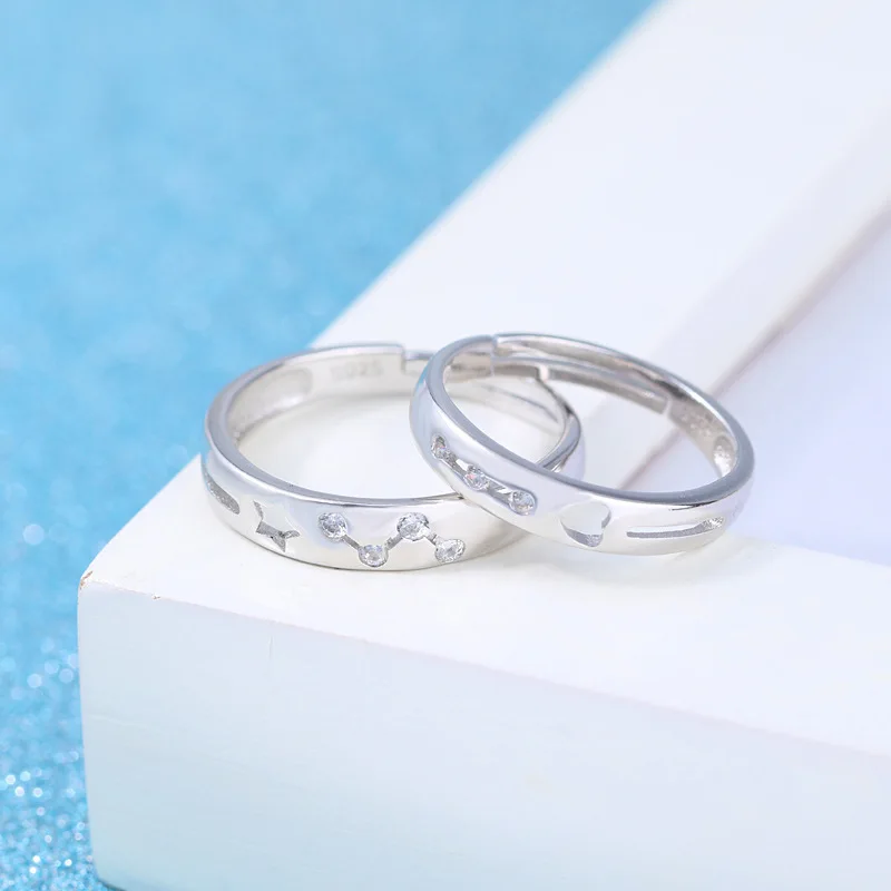 2 шт./компл. RUOYE модное Открытое кольцо для пары с большим камнем в форме капли