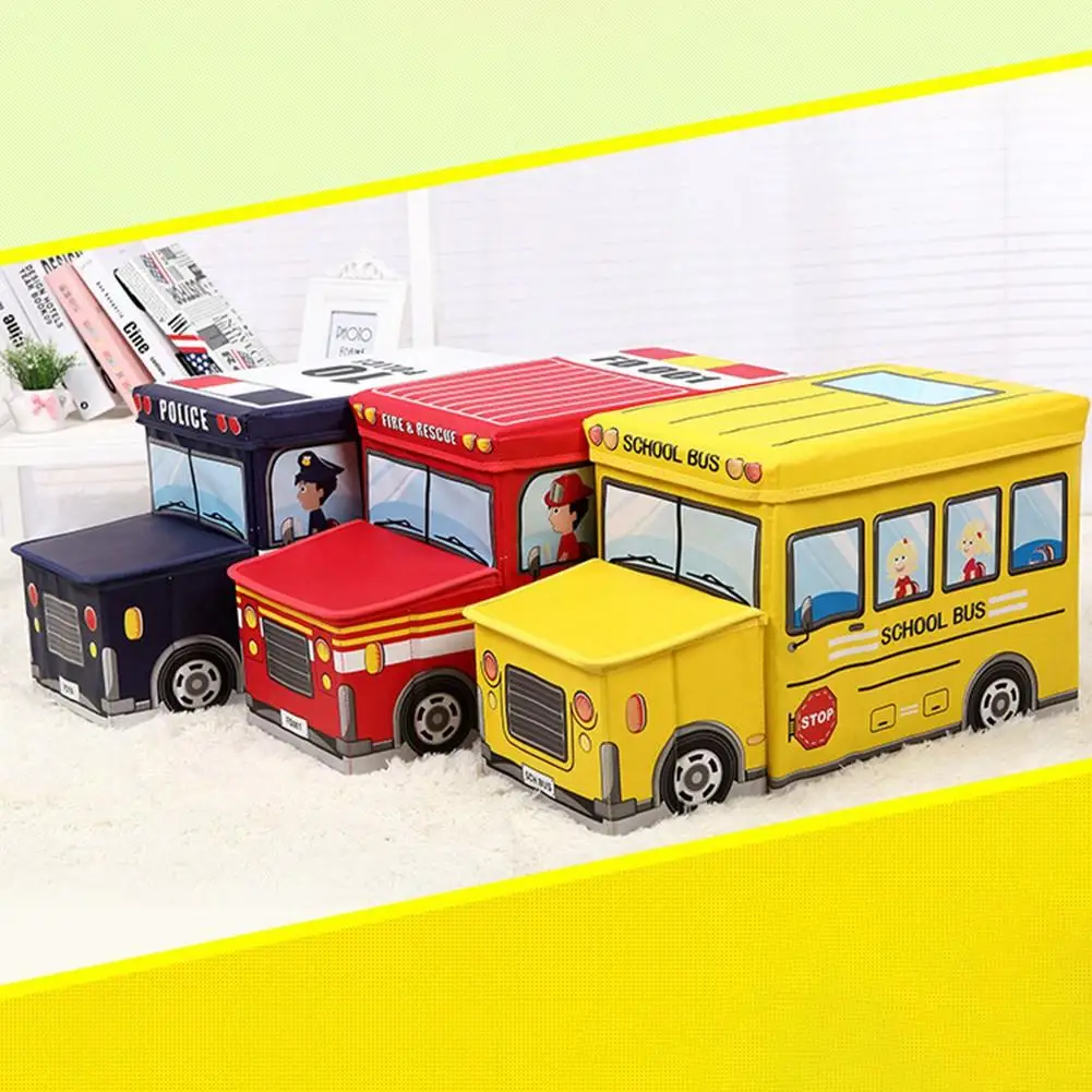 Новинка 2019 мультяшный табурет для хранения в форме автомобиля портативная