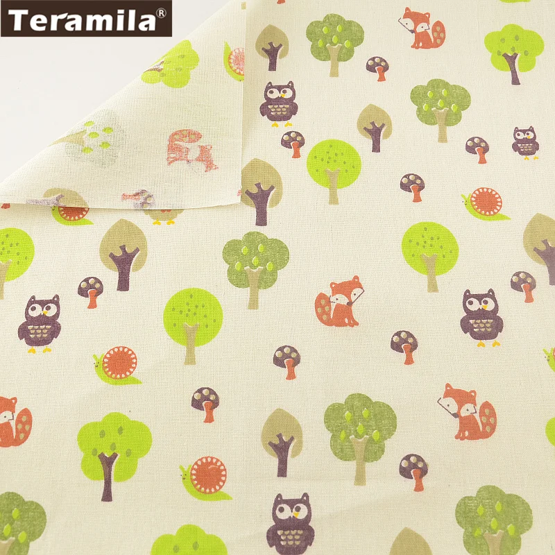 Животные и Ёлки Лен Ткань Вышивание Материал скатерть Подушка сумка Шторы ZAKKA