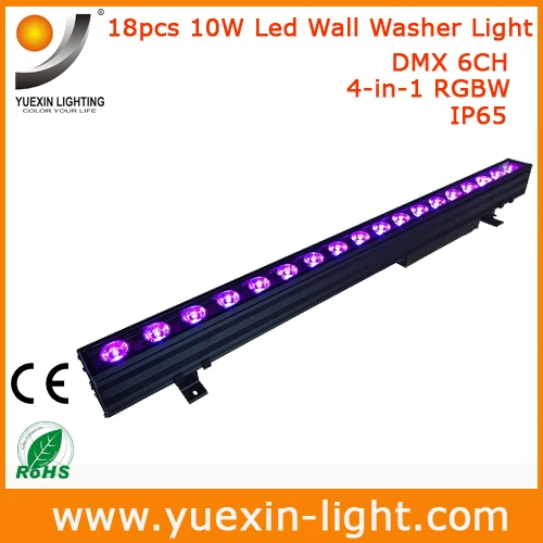 18X10W DMX настенный светильник для мойки RGBW 4 в 1 светодиодный моющийся линейный бар