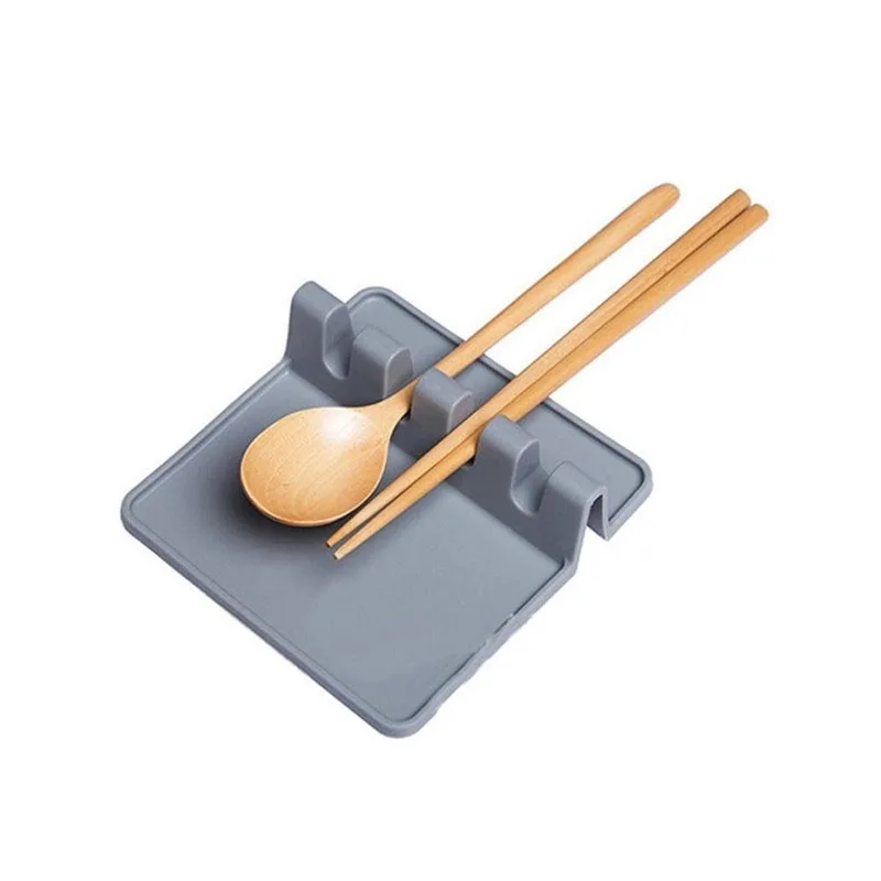 1PCS Multi-Functional Kitchen Storage Rack Chopsticks Spoon Turner Tableware Tool Mat Silicone Base | Дом и сад