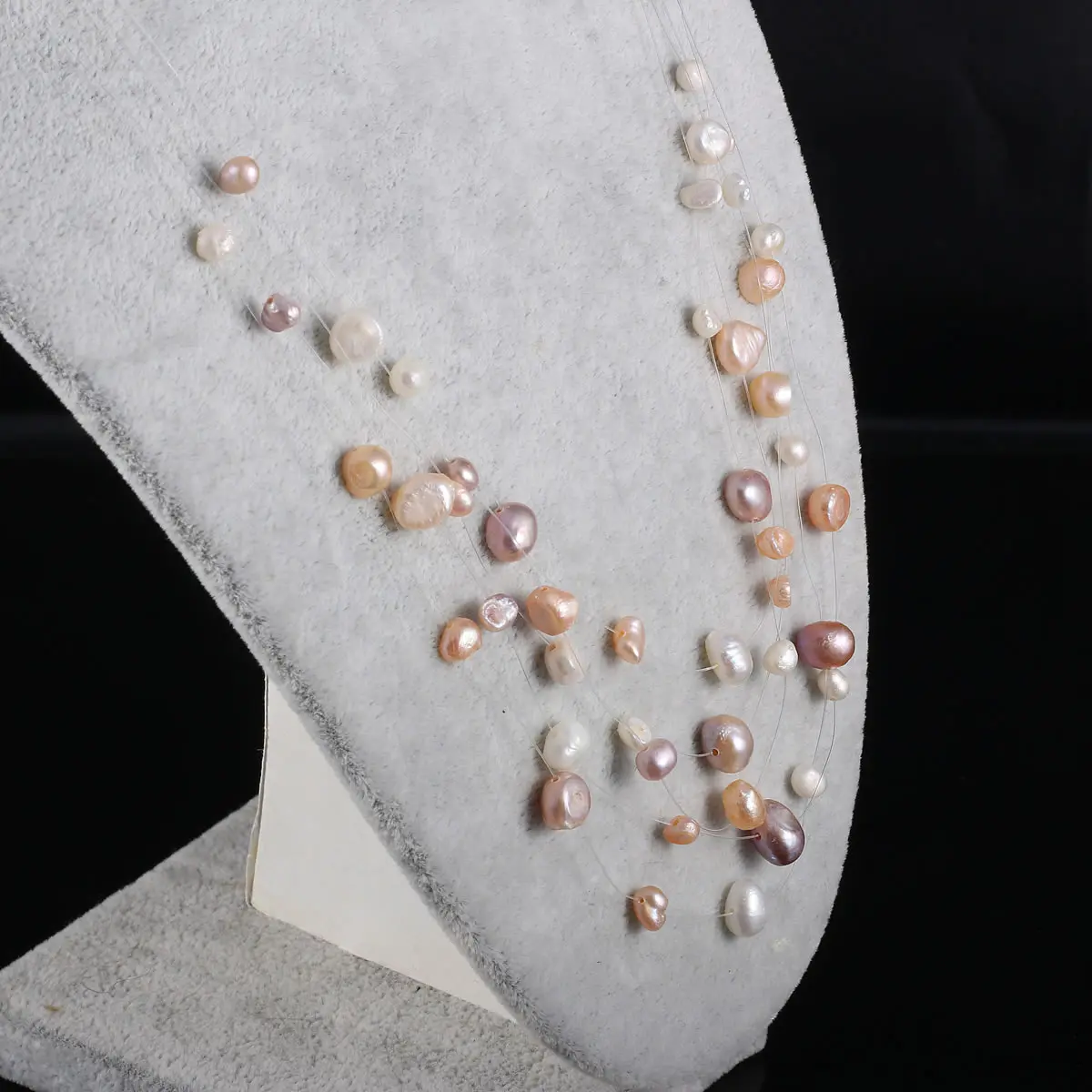 Многослойное ожерелье с полупрозрачным жемчугом модное опт и розница | Украшения