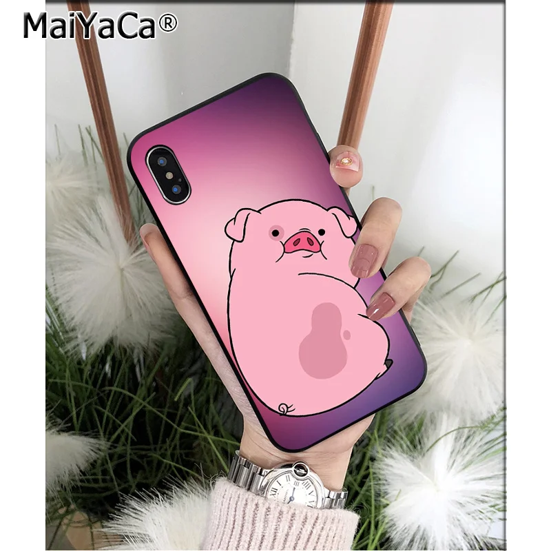 A13 MaiYaCa Гравити Фолз Waddles милый поросенок Силиконовый ТПУ мягкий черный чехол для телефона для Apple iPhone 8 7 6 6S Plus X XS MAX 5 5S SE XR - Цвет: A13