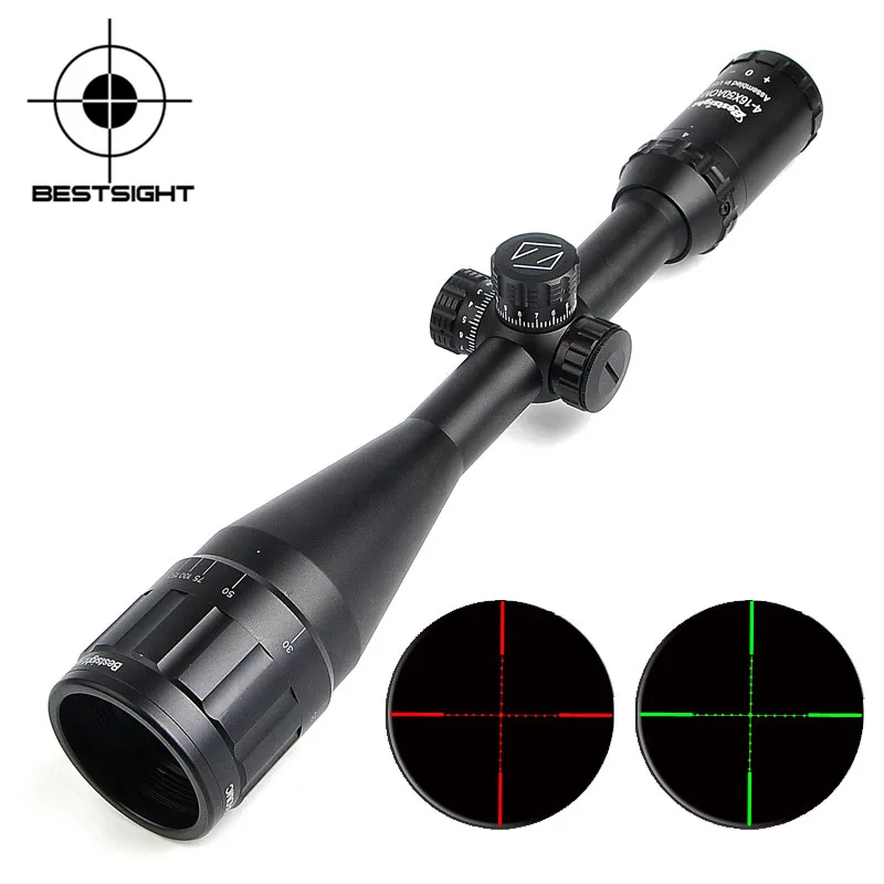 Bestsight 4 16X50 White Letter Marking Optics Riflescope Red And Green Illuminated Fiber Rifle Scope for Sniper Hunting|riflescope red|rifle