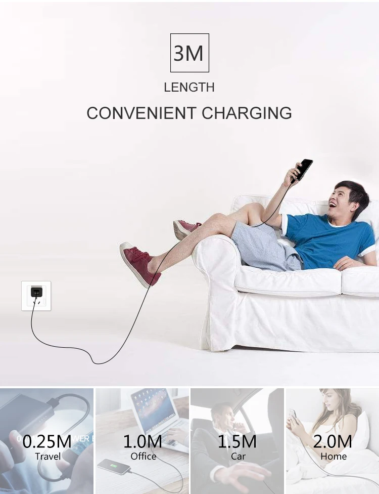 HANNORD USB C кабель 2A Быстрая зарядка нейлоновая оплетка type C кабель для передачи данных зарядный кабель для телефона Android samsung HUAWEI xiaomi