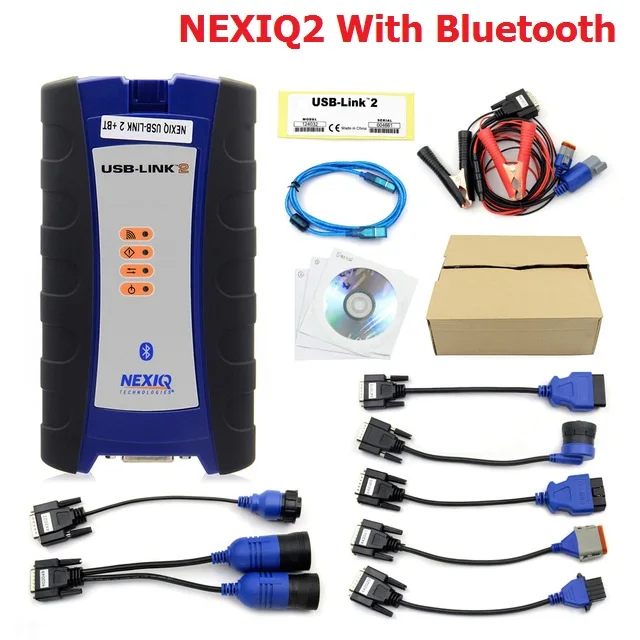 NEXIQ 2 USB ссылка дизельный грузовик диагностический инструмент 125032 NEXIQ 2 Bluetooth с пластиковой коробкой для тяжелых грузовиков лучше, чем DPA5 - Цвет: With Bluetooth