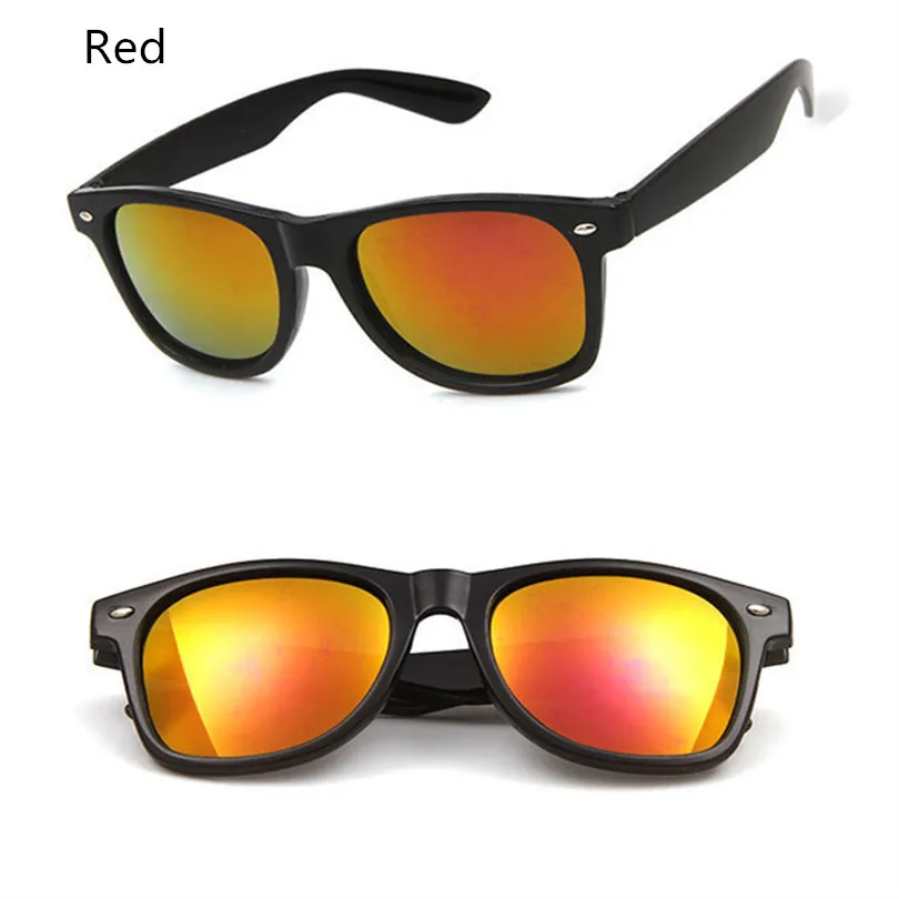 Red Мужские и женские очки, солнцезащитные очки, черная оправа, очки UV400, солнцезащитные очки для вождения, для мужчин и женщин - Цвет линз: Red