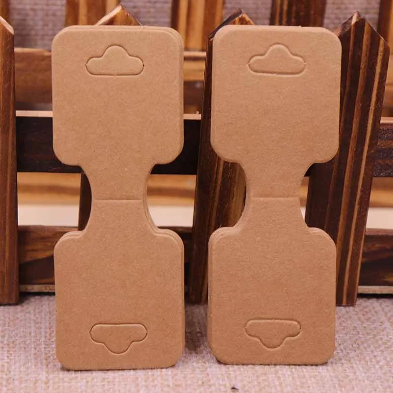 200 шт. 2018 Горячий Новый Kraft Цепочки и ожерелья карты DIY пустой крафт логотип