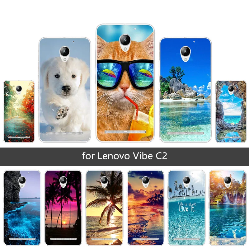 Для Lenovo Vibe C2/C2 Power K10A40 Fundas для C2 Scen задняя крышка из мягкого ТПУ силикона Prower чехлы