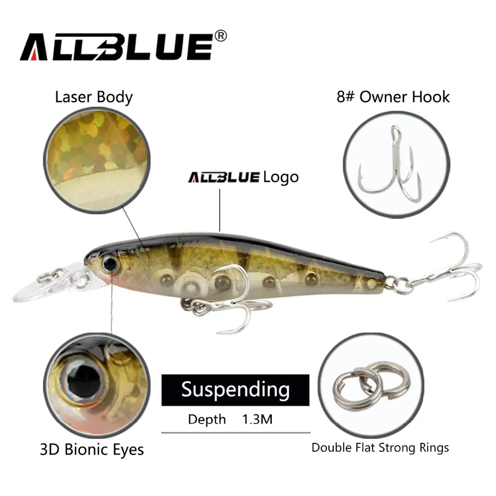 ALLBLUE рыболовные приманки хорошего качества приостанавливают гольян 6 4 г/65 мм
