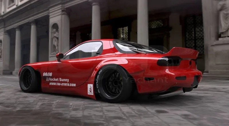 Автомобильный Стайлинг из стекловолокна FRP бодикты подходят для 92-97 RX7 FD3S RB V2 Стиль Широкий комплект кузова бампер крыло спойлер диффузор