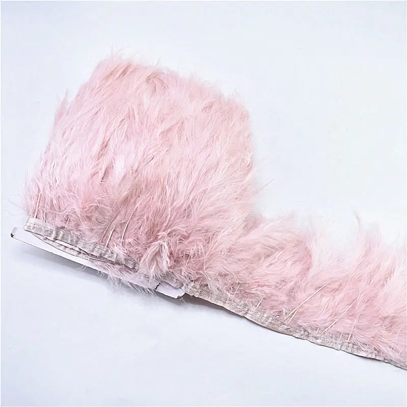 5 ярдов кожа розовый Marabou/перо фазана Лента отделка 10-15 см diy Декор турецкие перья