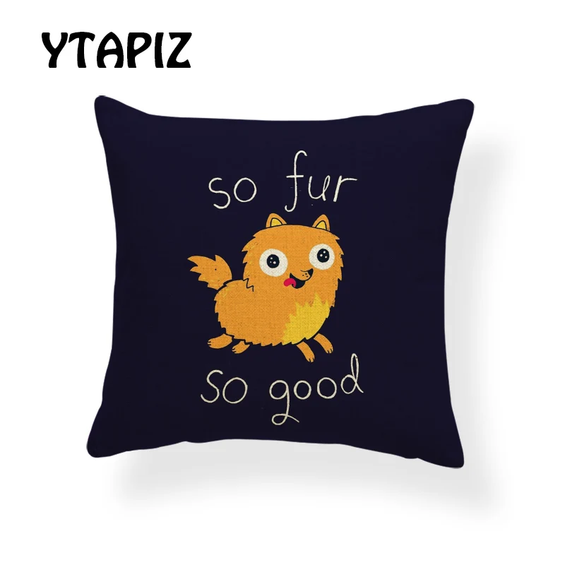 Чехол с животными из мультфильмов для подушки квадратный 17x17 дюймов Полиэстер