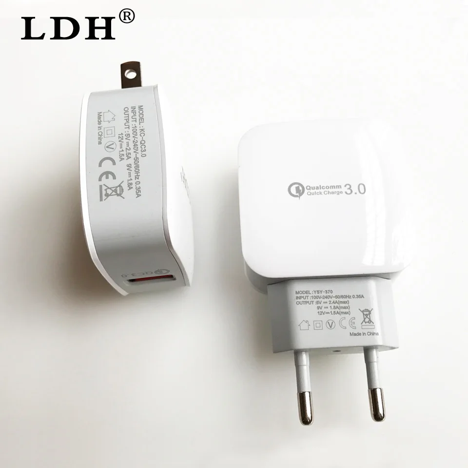 Быстрое зарядное устройство LDH 18 Вт QC 3 0 быстрое USB для телефона 3A iphone x 7 8 ipad Samsung