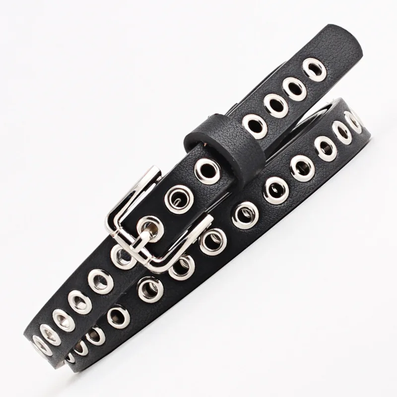

Summer rivet women's belt imitation leather trend hundred take fine decoration