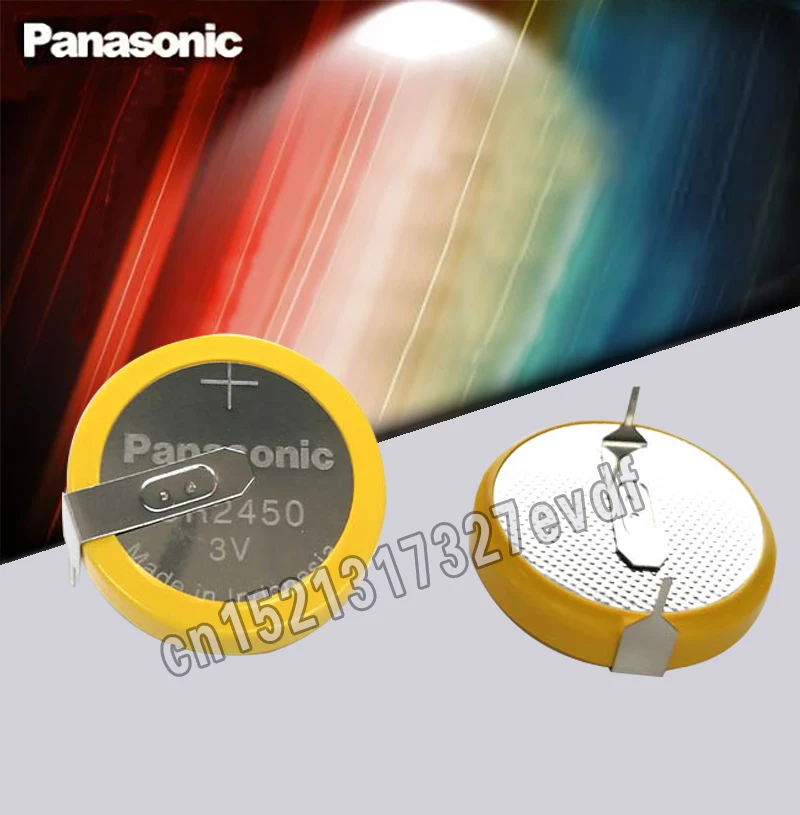 Оригинальный литиевый аккумулятор Panasonic CR2450 с контактами 3V coin cell 2450 1