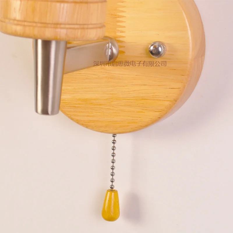 Современный деревянный настенный светильник из дуба комнатное бра для спальни