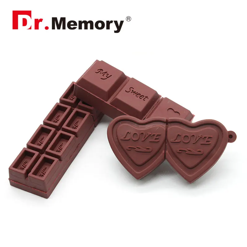 USB флеш-накопитель с милым шоколадом и любовью, 128 м, 4 ГБ, 8 ГБ, 16 ГБ, 32 ГБ, карта памяти, реальная емкость, флешка, персональный USB диск 2,0, подарки