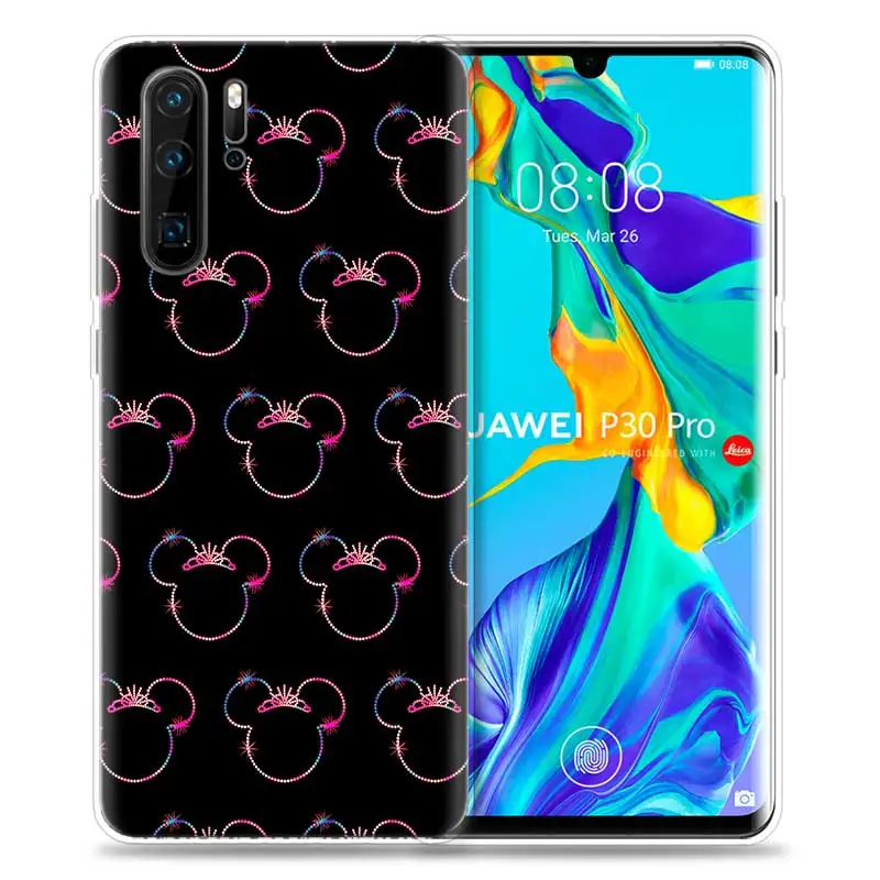 HP-09 Чехол для huawei P30 P20 P10 P9 mate 10 20 Lite Pro, чехол для мобильного телефона P Smart Z Plus, чехол для влюбленных с поцелуями, Микки и Минни Маус - Цвет: HP-09