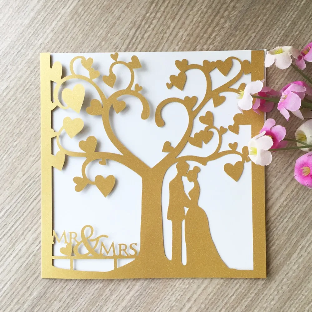 25 шт. лазерная резка любовь дерево пригласительная бумага принадлежности для