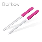 Brainbow 2 шт. упак. пилка для ногтей из нержавеющей стали, двухсторонняя грубая пилочка для ногтей, полировка, шлифовка, мощная пила, инструменты для дизайна ногтей
