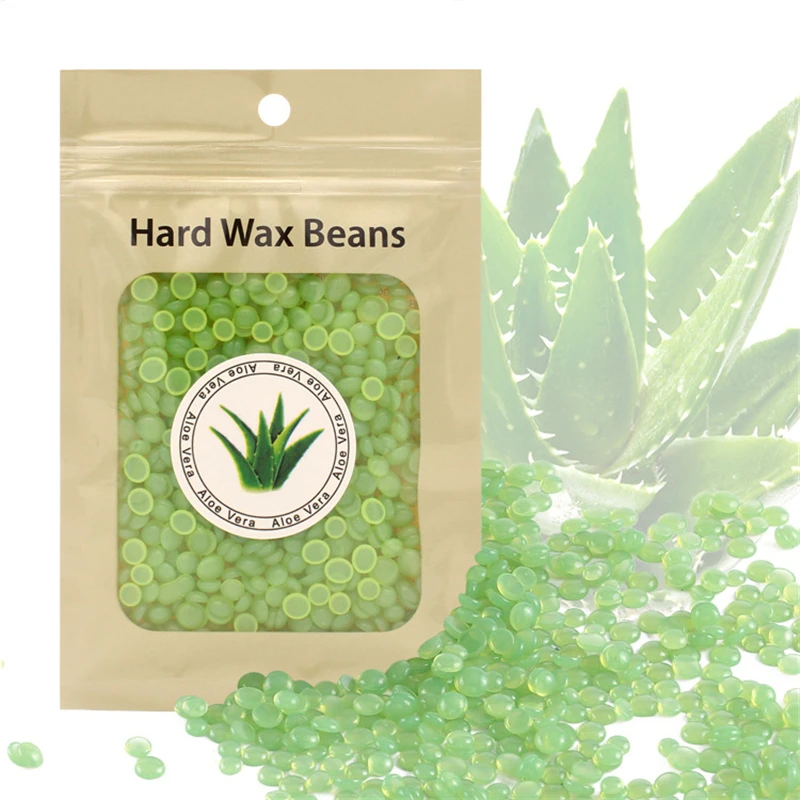 Aloe Vera 10 ароматов, 25 г, восковые бусины для депиляции, горячая пленка, твердый воск, гранулы, воск для воска, бикини, без полосок, крем для удаления волос, восковые бобы - Цвет: Aloe Vera