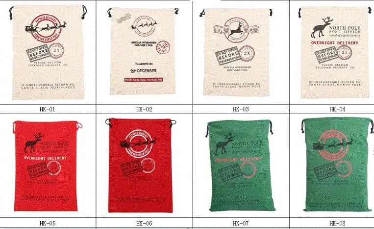 Большой мешок в виде Санта Клауса Рождественская подкладка искусственная