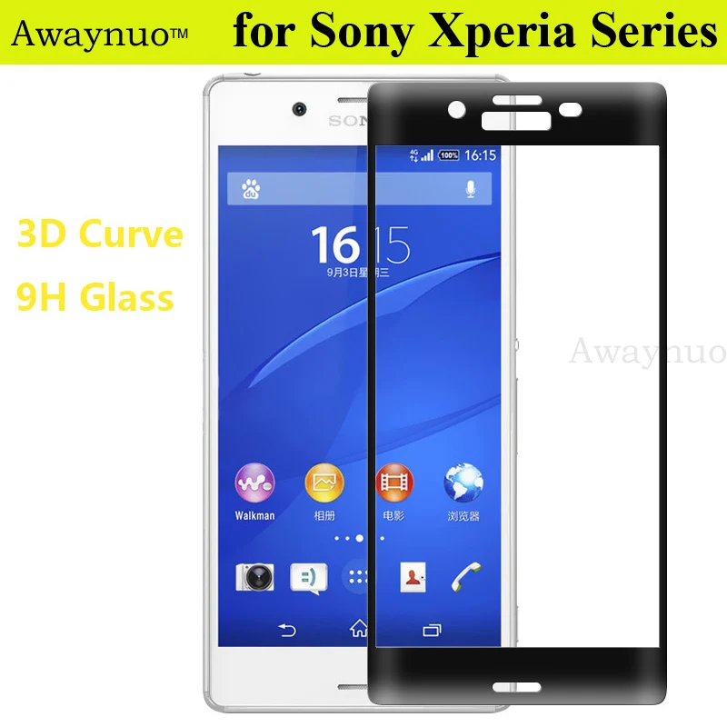 Awaynuo 3D Полное Покрытие 9 H Анти-Шок Закаленное Стекло Пленка Для Sony Xperia X XP XA XC XZ