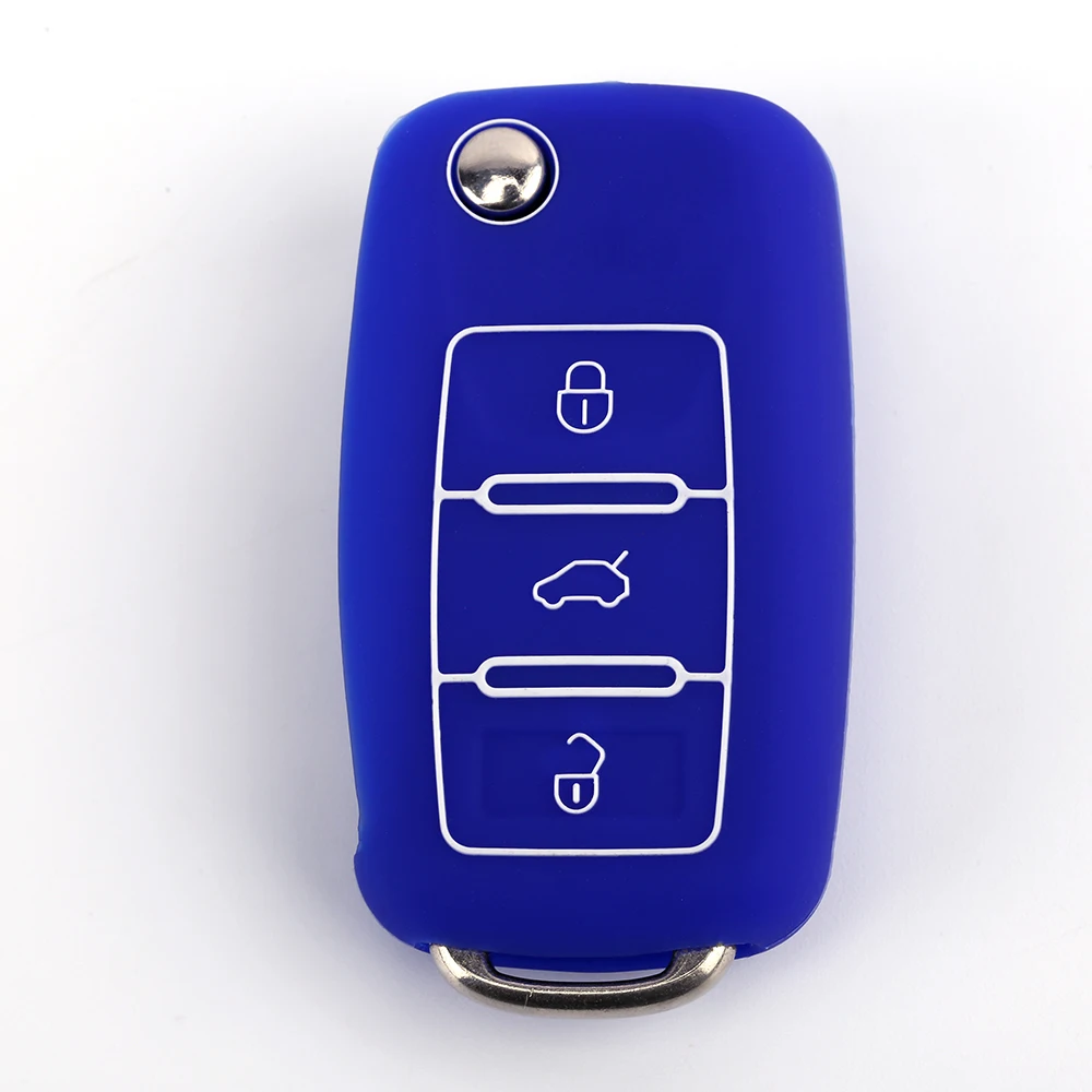 3 кнопки силиконовый чехол для ключей от машины ключ крышка Volkswagen Golf Bora jetta Polo Passat
