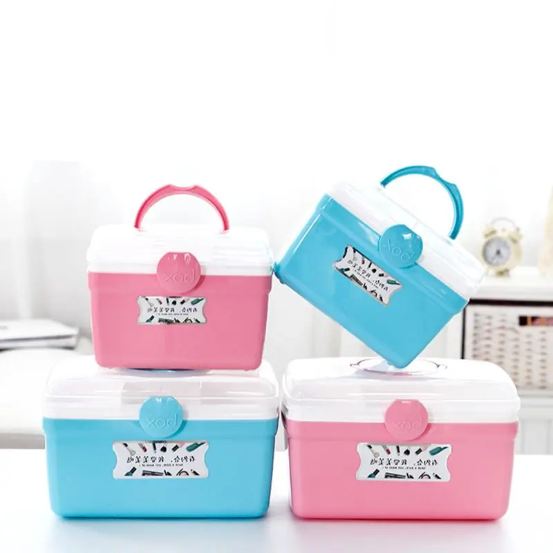 Органайзер медицинский многослойный с ручкой красивый семейный бокс для