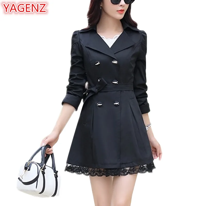 Женское длинное кружевное пальто повседневное облегающее большого размера с