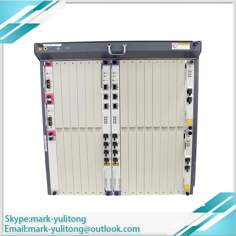 

19 inches Hua wei gpon olt, epon olt, SmartAX MA5680T OLT Fiber Optic equipment with 2 SCUN 2 X2CS 2 PRTE + GPBD C+