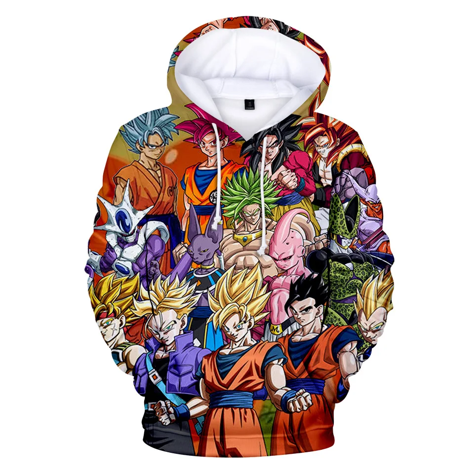 3D Аниме Толстовка Dragon Ball Z с карманом, толстовки с капюшоном, Poleron Hombre, уличная одежда, Sudadera Dragon Ball, толстовка с капюшоном, мужская куртка