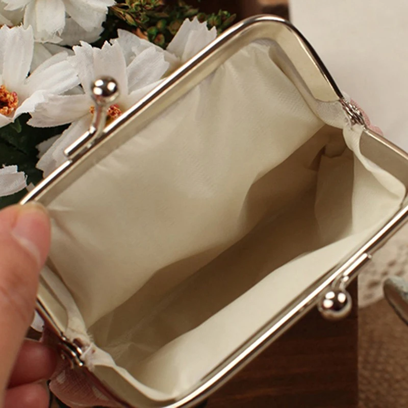 Популярный новый женский мини кошелек в горошек хлопковый для мелочи с