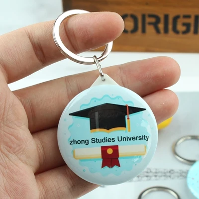 1 Выпускной подарок брелок для ключей с индивидуальным логотипом с зеркалом Выпускной вечерние для Классного одноклассника и учителя подарочные сувениры - Цвет: 1