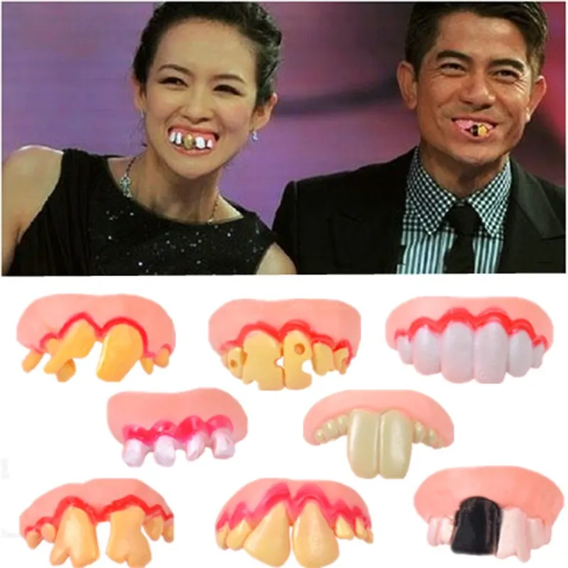 Розыгрыш Startle Tooth Хэллоуин Страшные кривые зубы монстра Новинка Игрушка Дети