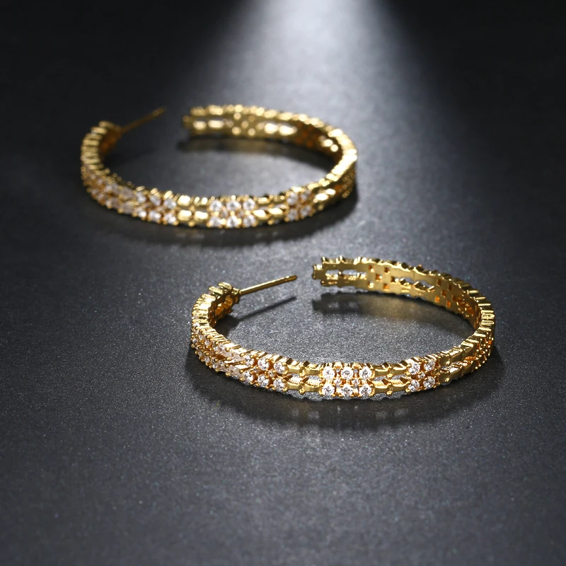 EMMAYA 2017 новые большие серьги золотого цвета Роскошные модные женские круглые AAA