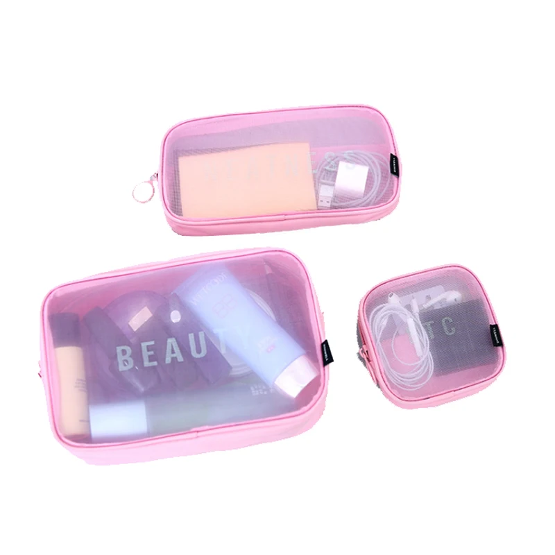 3 шт./компл. сетки Дизайн путешествий косметичка моды составляют Макияж