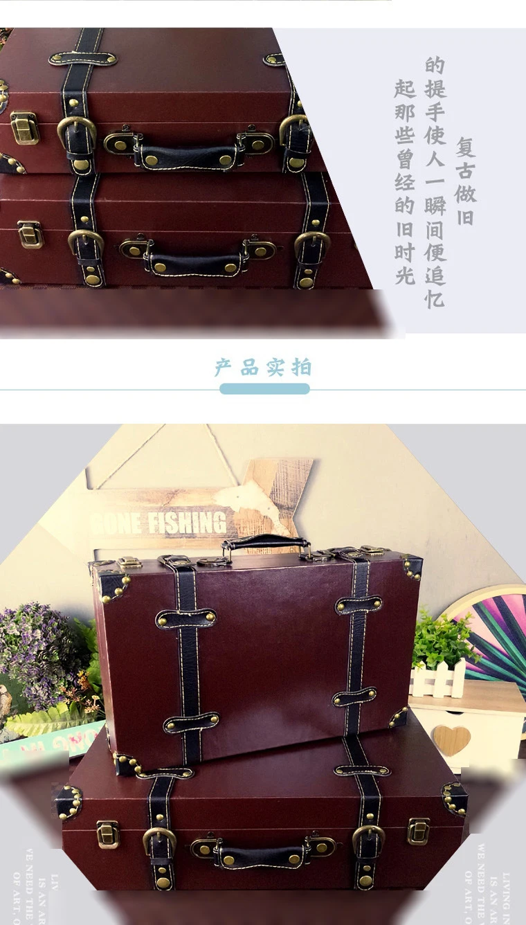 CARRYLOVE 1" 16" дюймов Ретро деревянная коробка антикварная ручная багажная сумка коробка винтажный чемодан набор