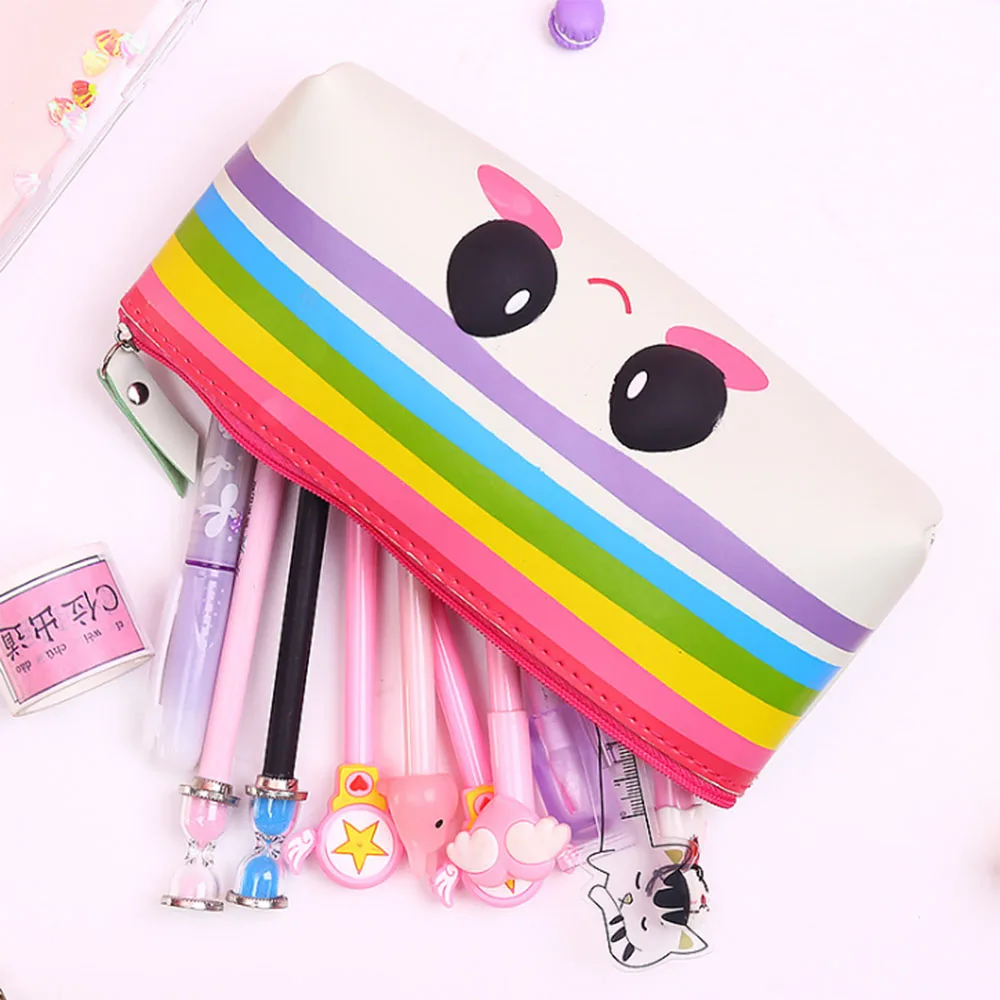 Kawaii Большой Глаз пенал с животными мультфильм панда пенал коробка для детей подарок косметический Канцелярские сумка для школьных принадлежностей
