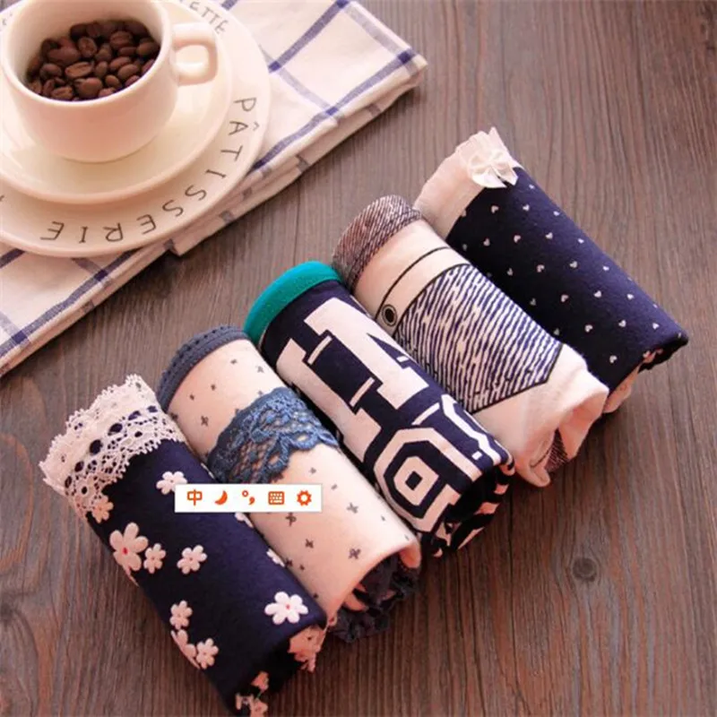 Нижнее белье для девочек 4 шт./лот хлопковые трусы в полоску нижнее крупных