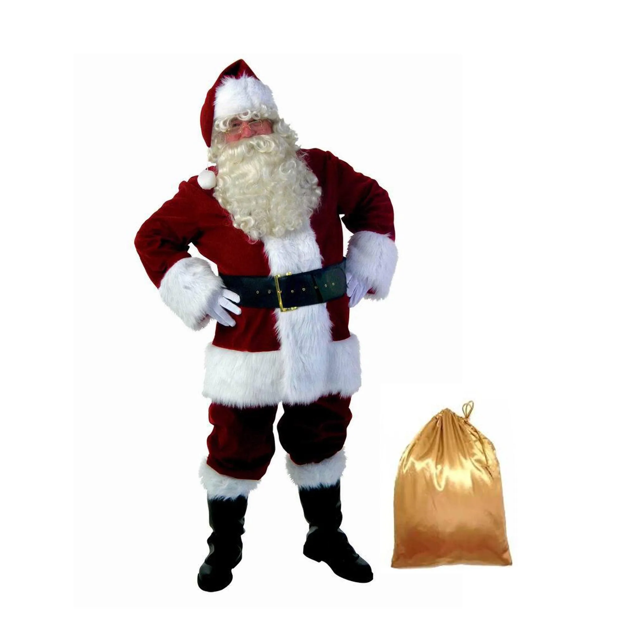 Santa Costumes VEVEFHAUNG Рождественский костюм Санта-Клауса для мужчин и женщин, маскарадные костюмы для взрослых, вечерние костюмы красного цвета, пальто, брюки, пояс бороды, шляпа, набор - Цвет: Santa Costumes