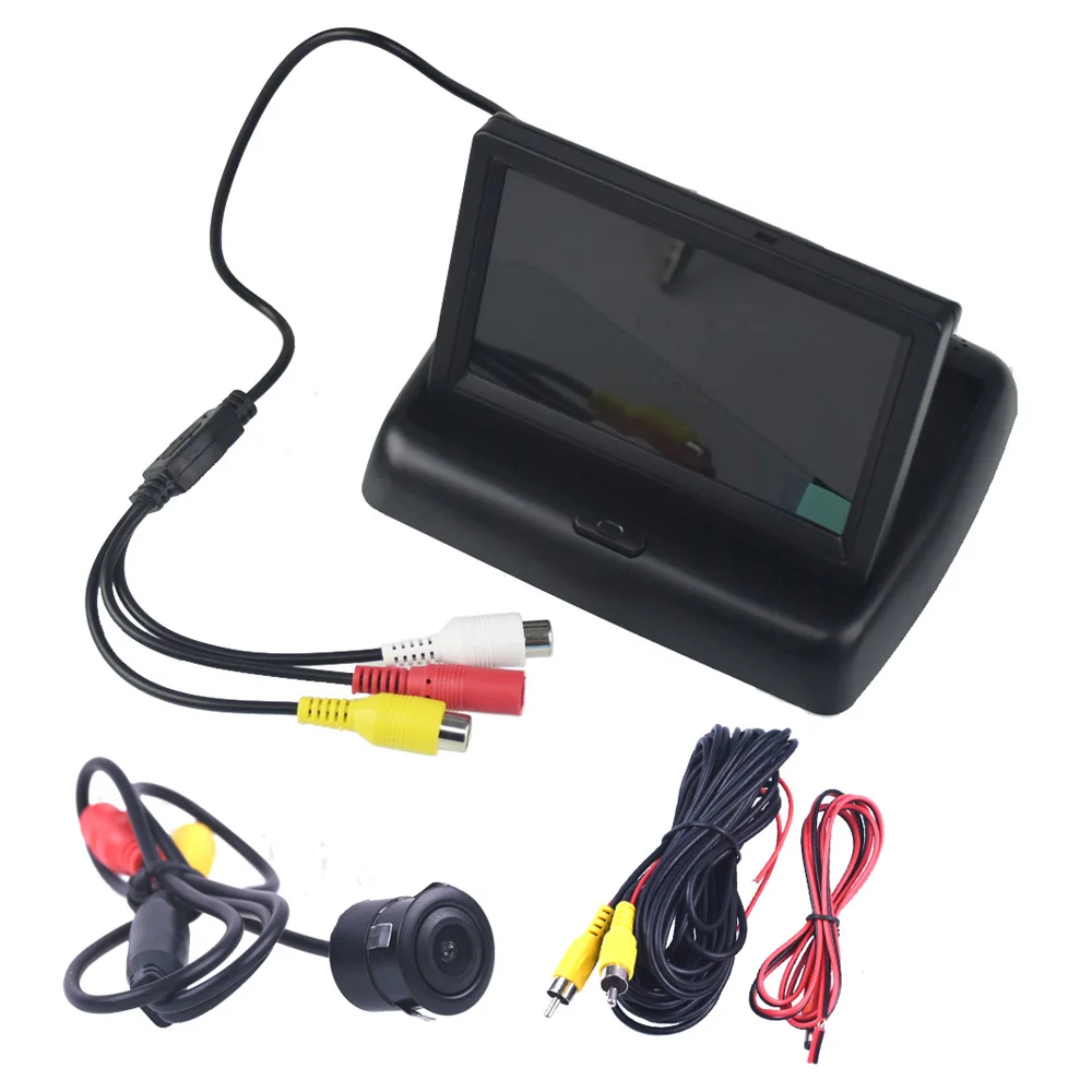 4 3 &quotцветной TFT LCD Складной автомобильный парковочный монитор S DC 12V складной