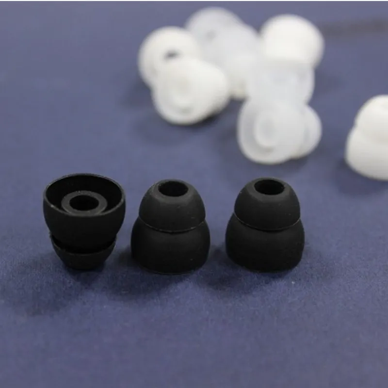 Сменные двухслойные силиконовые наушники 5 пар вкладыши подушечки для