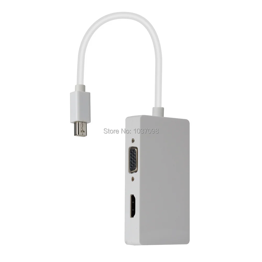 Мини Дисплей Порты и разъёмы (3 в 1) thunderbolt к hdmi/dvi/VGA Кабель-адаптер для Apple MacBook Pro