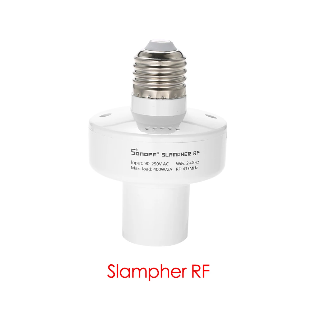Slampher Sonoff Slampher E27 Wi-Fi ламповый разъем 433 RF дистанционный держатель лампы умный дом автоматизация для Alexa Google Home - Комплект: Slampher