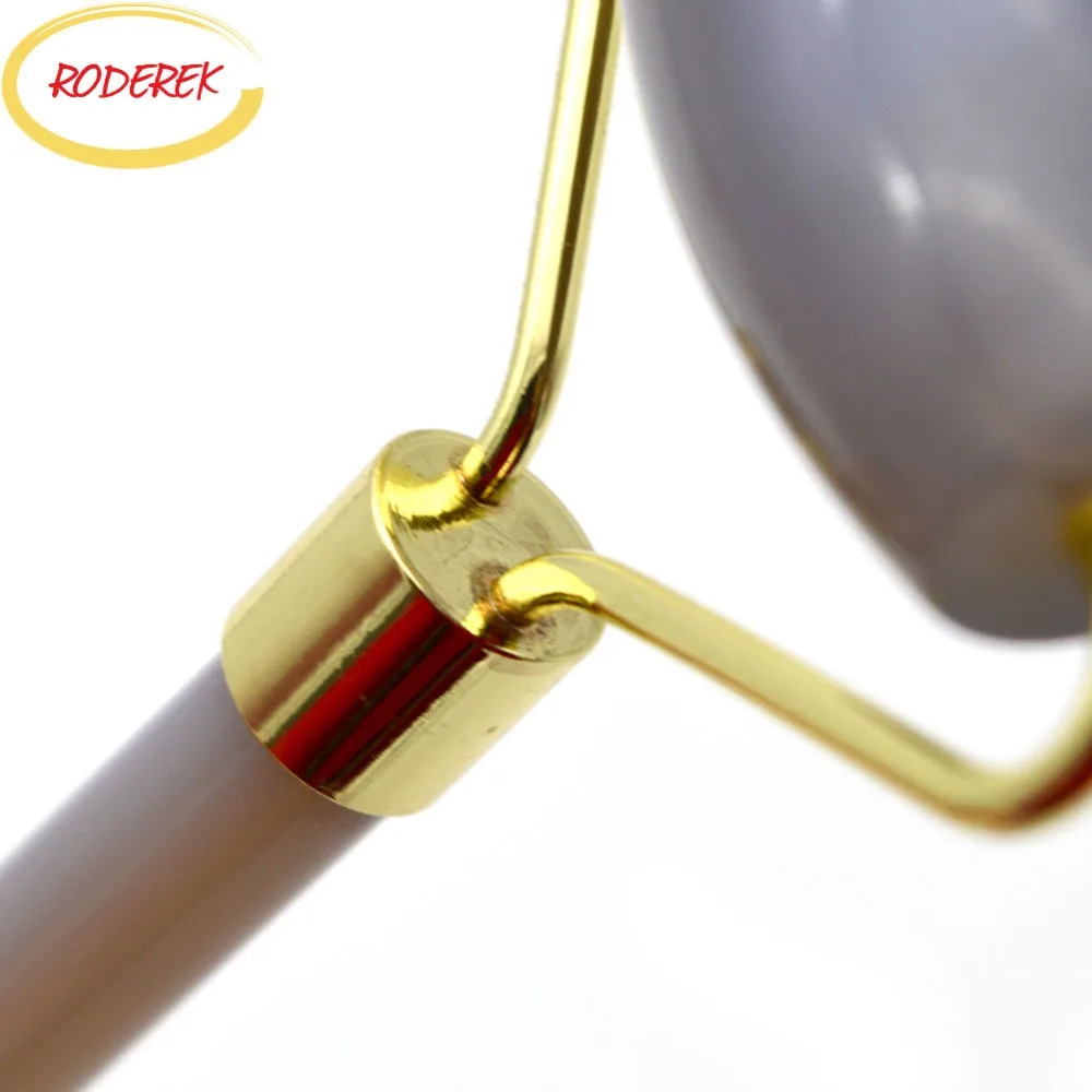 Массажный ролик для похудения с агатом нефритом натуральным камнем массажа тела