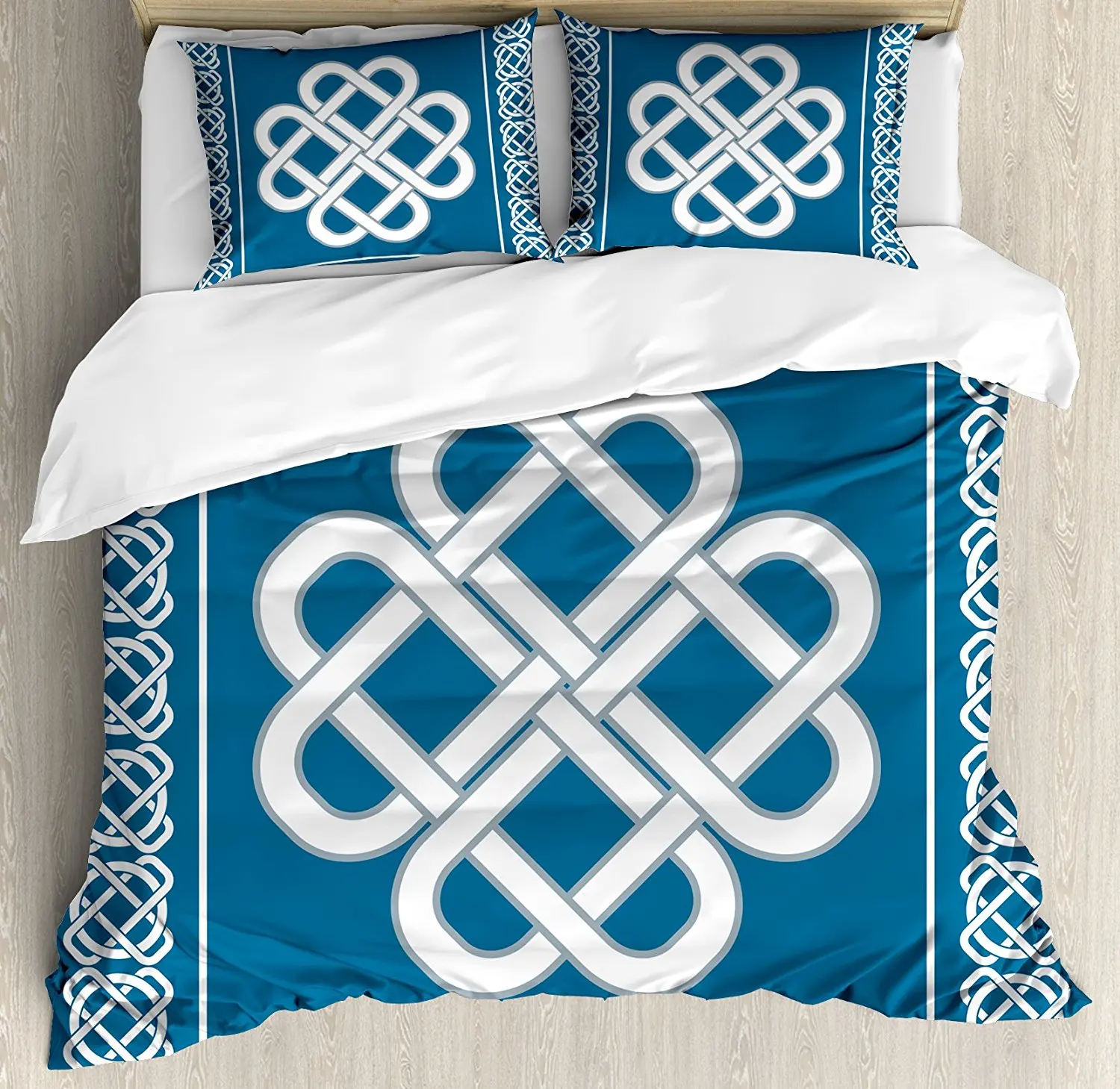 Набор пододеяльников для ирландских с надписью Love Knot Good Fortune Framework Border Story Amulet