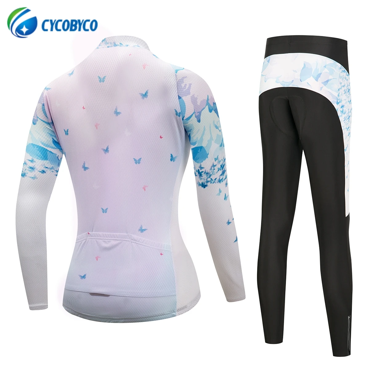 

Cycobyco Autumn Breathable Women Cycling Clothing MTB Bicycle Wear Ropa Ciclismo Race cycling Bike Cycling Jersey Set Butterfly