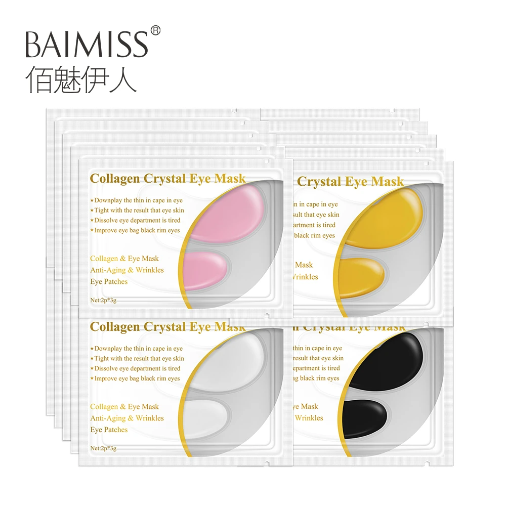 

BAIMISS 24K Gold Eye Serum Eye Mask Collagen Eye Patches Anti Wrinkle Remove Dark Circle 5pair=10pcs Eye Skin Care Firming